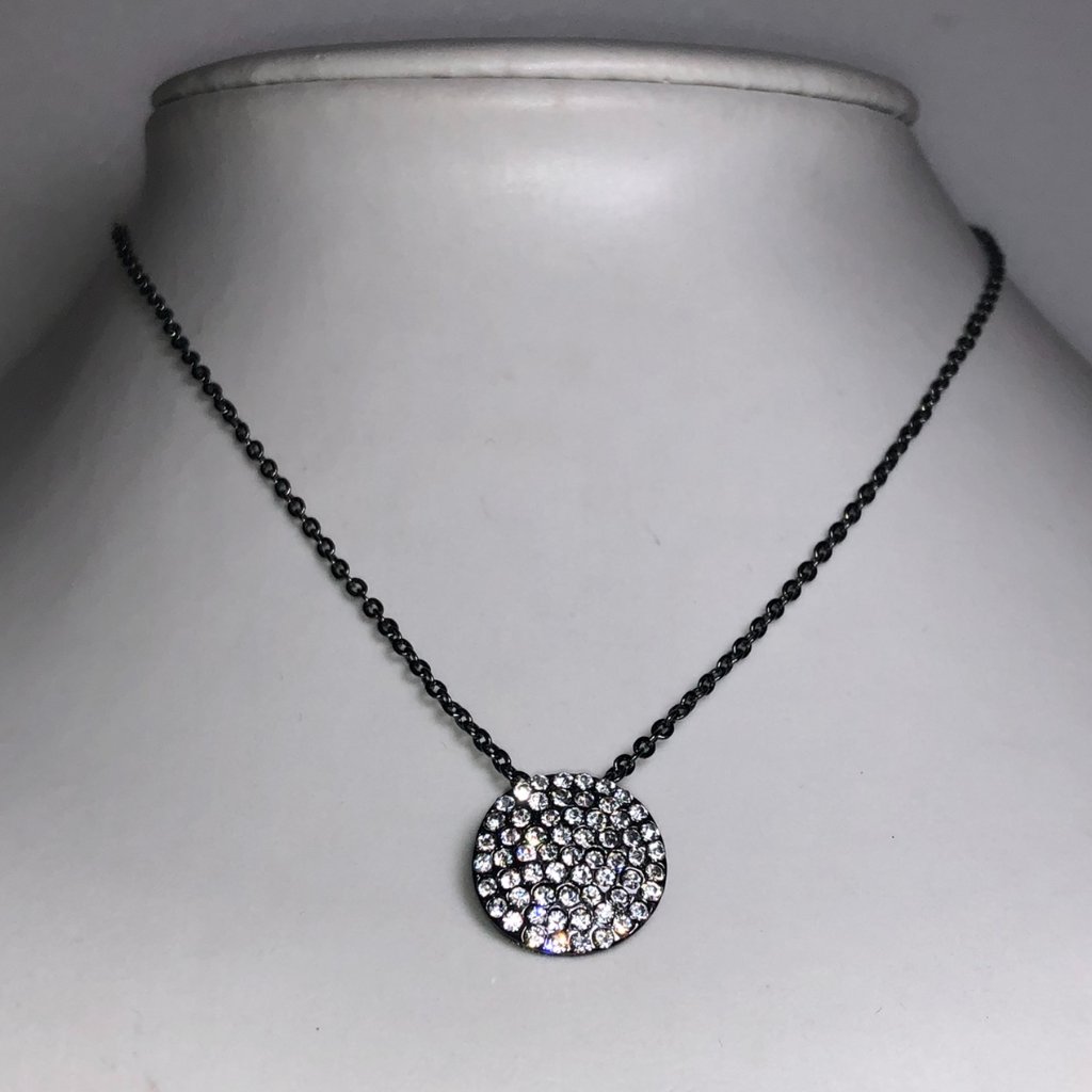 Amrita Gunmetal Crystal Necklace